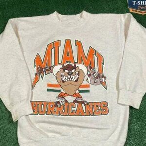 Vintage Ncaa Miami Hurricanes Looney Tunes Taz Sweatshirt